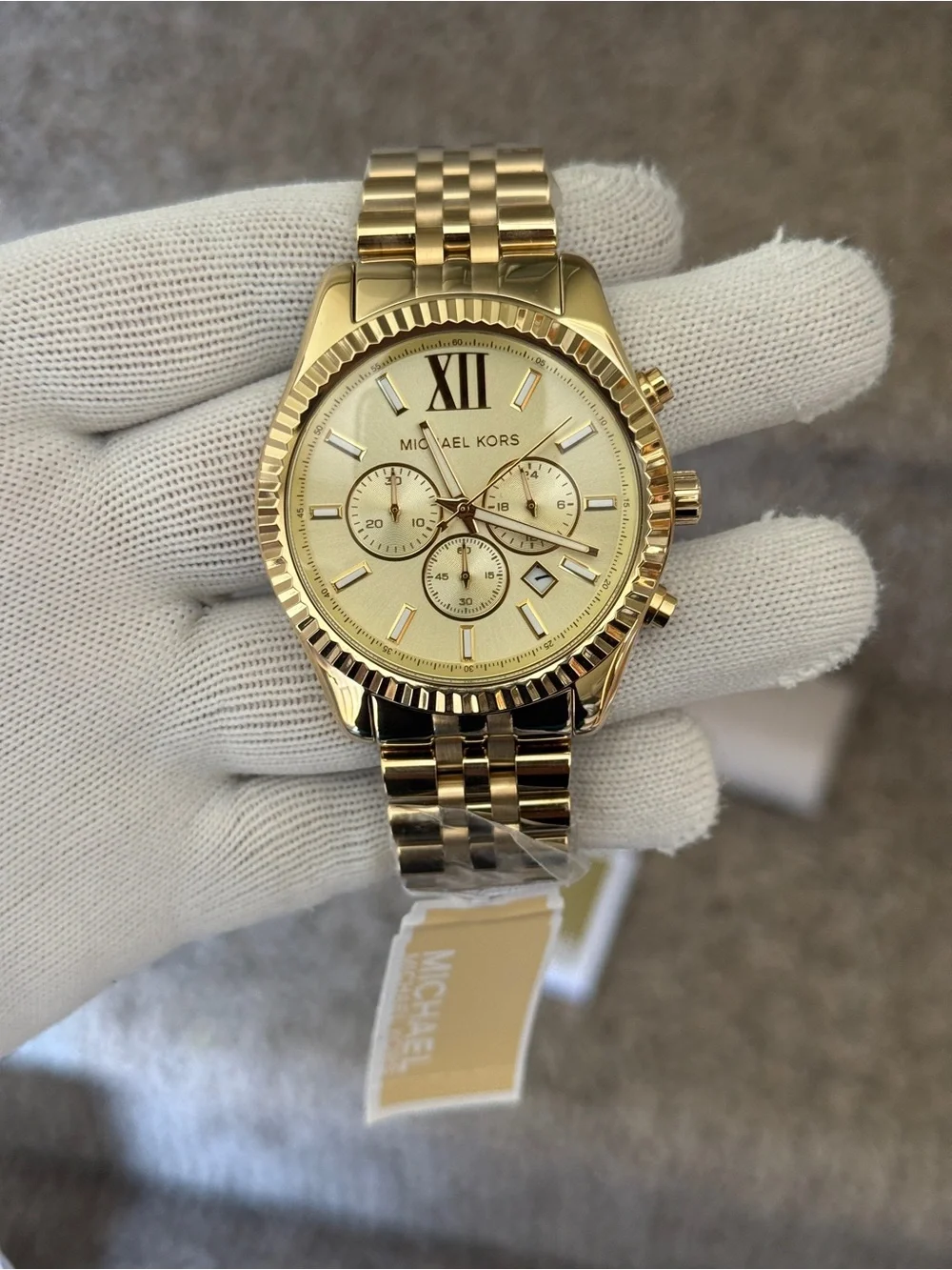 Michael Kors Gold-Tone mens Chronograph Bracelet Watch